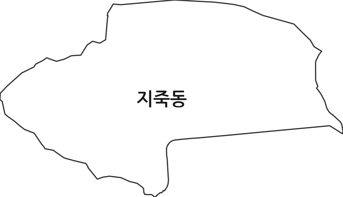 광주광역시 광산구 지죽동 법정동 행정구역 경계 지도