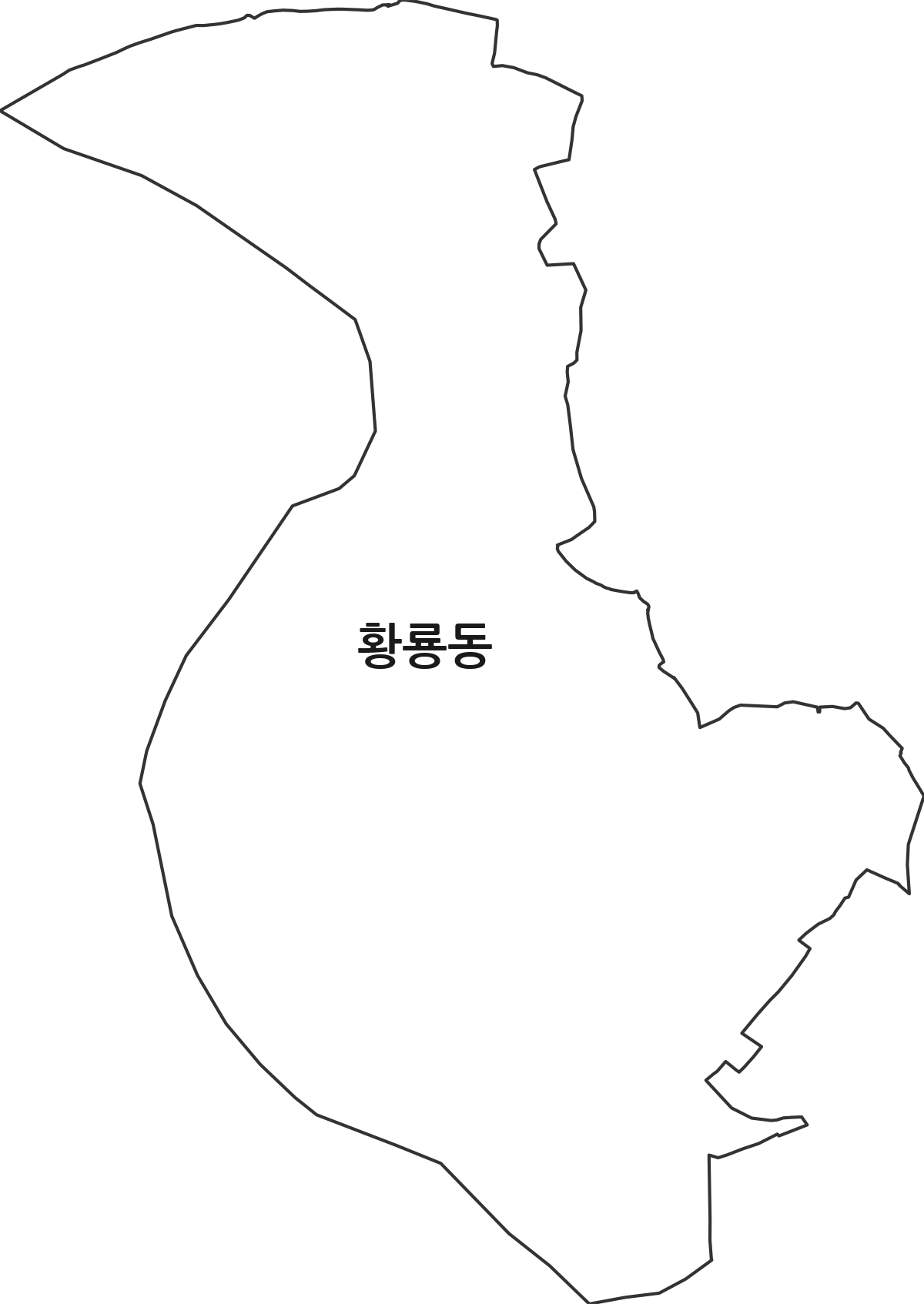 광주광역시 광산구 황룡동 법정동 행정구역 경계 지도