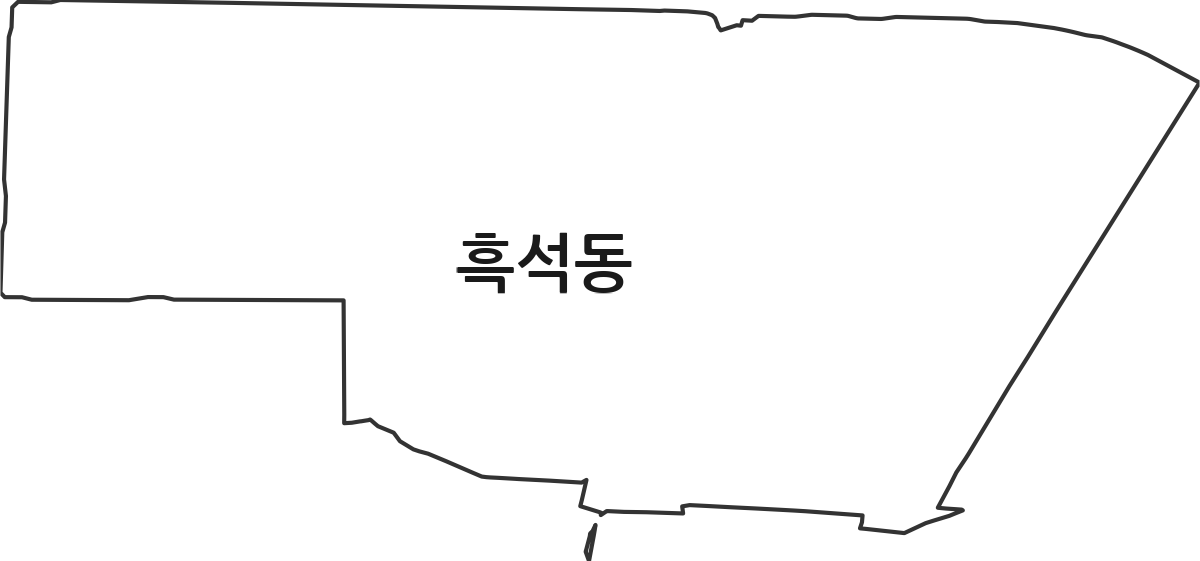 광주광역시 광산구 흑석동 법정동 행정구역 경계 지도