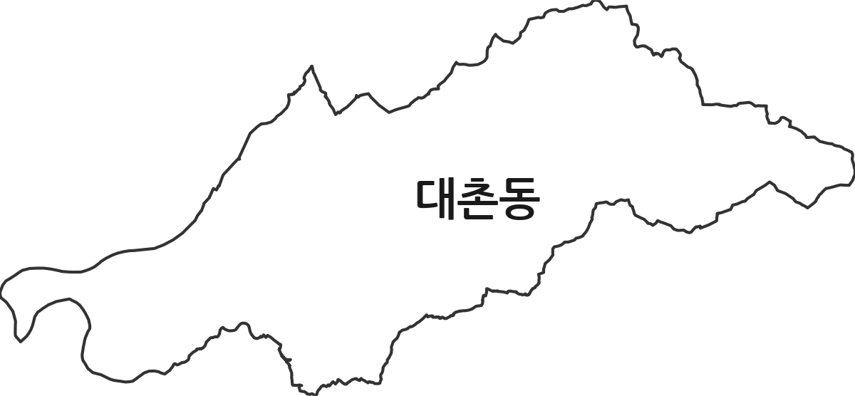 광주광역시 남구 대촌동 행정동 행정구역 경계 지도
