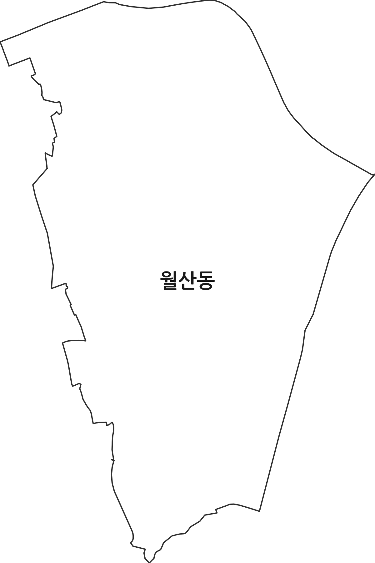 광주광역시 남구 월산동 행정동 행정구역 경계 지도