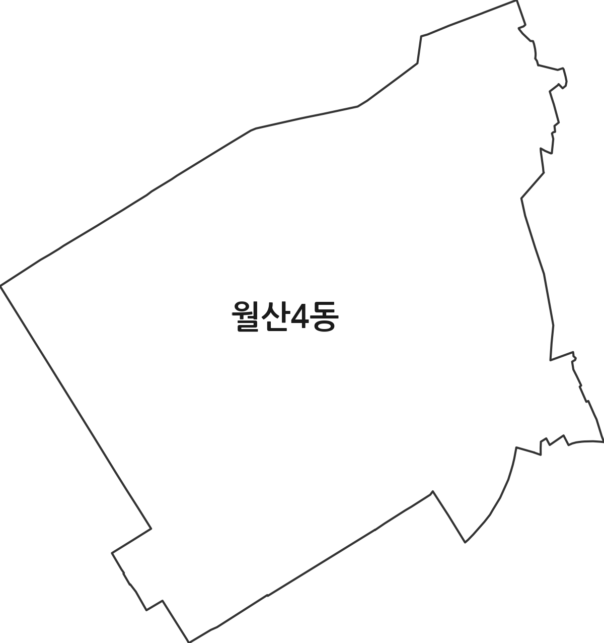 광주광역시 남구 월산4동 행정동 행정구역 경계 지도