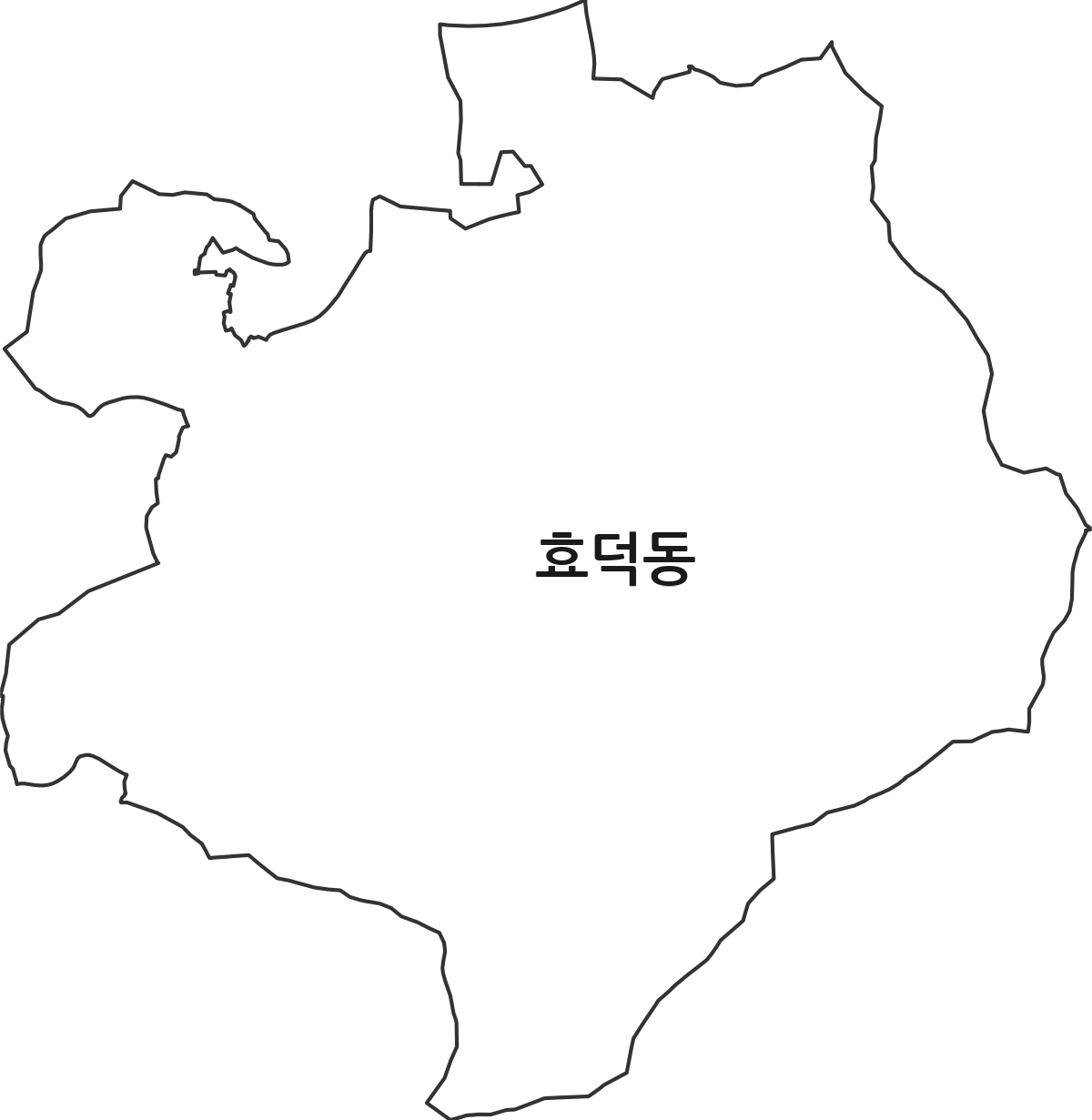 광주광역시 남구 효덕동 행정동 행정구역 경계 지도