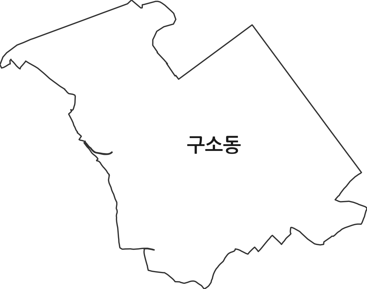 광주광역시 남구 구소동 법정동 행정구역 경계 지도