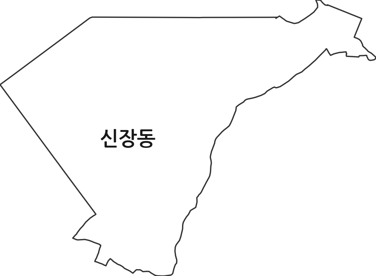 광주광역시 남구 신장동 법정동 행정구역 경계 지도