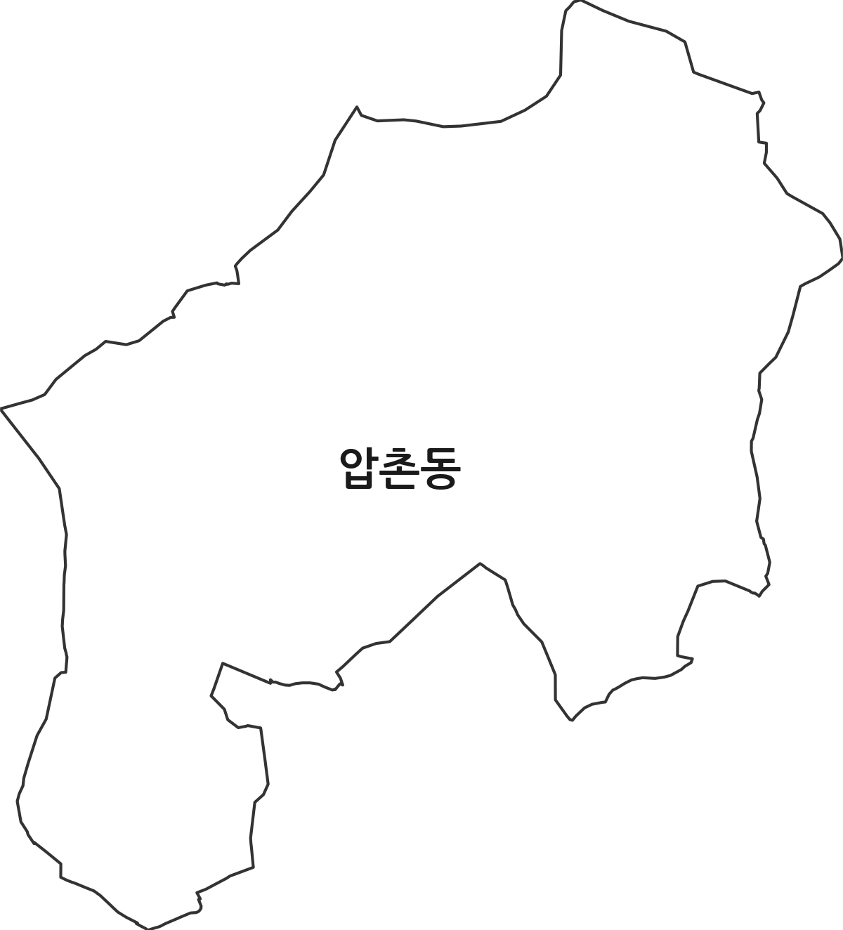 광주광역시 남구 압촌동 법정동 행정구역 경계 지도