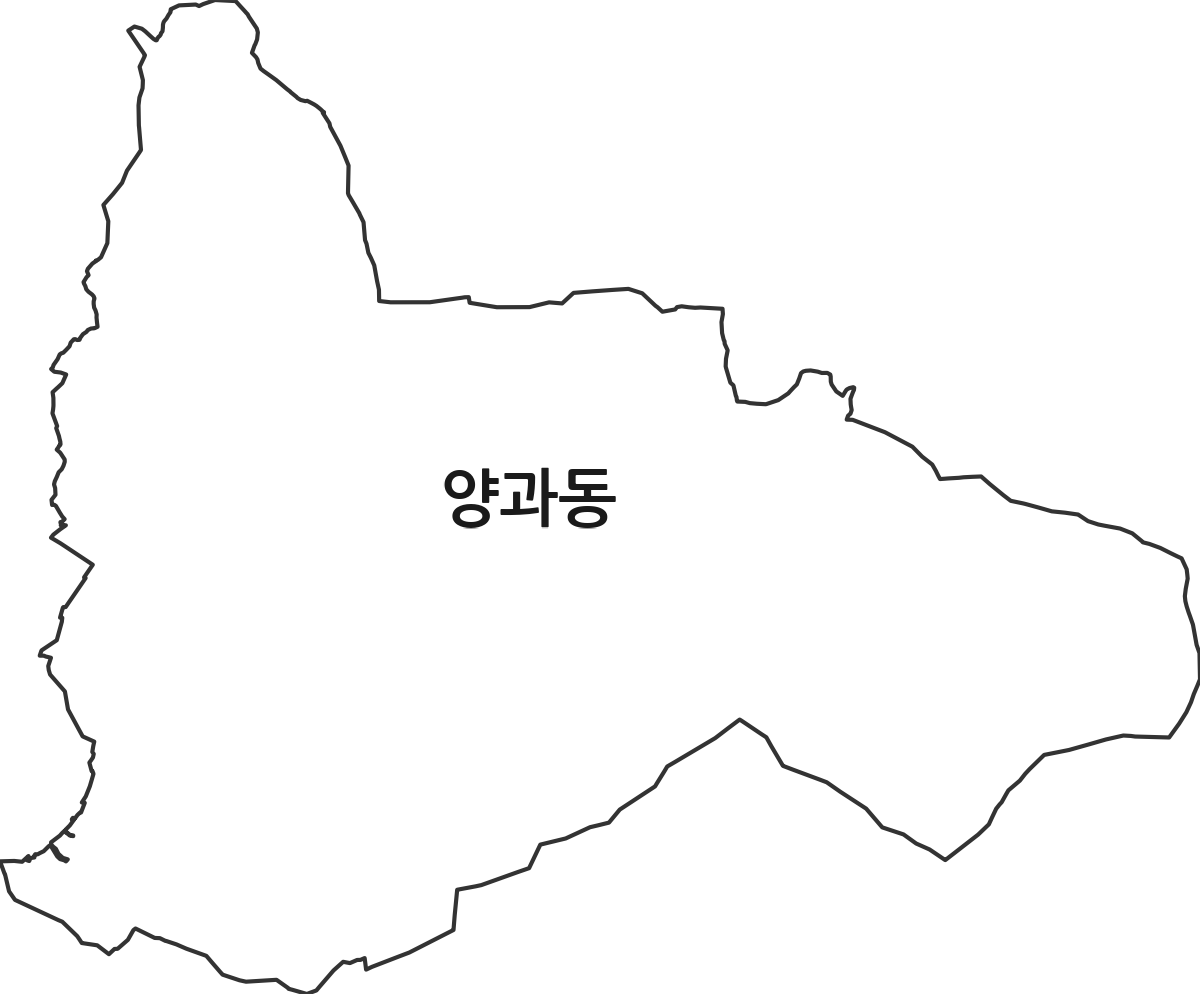 광주광역시 남구 양과동 법정동 행정구역 경계 지도