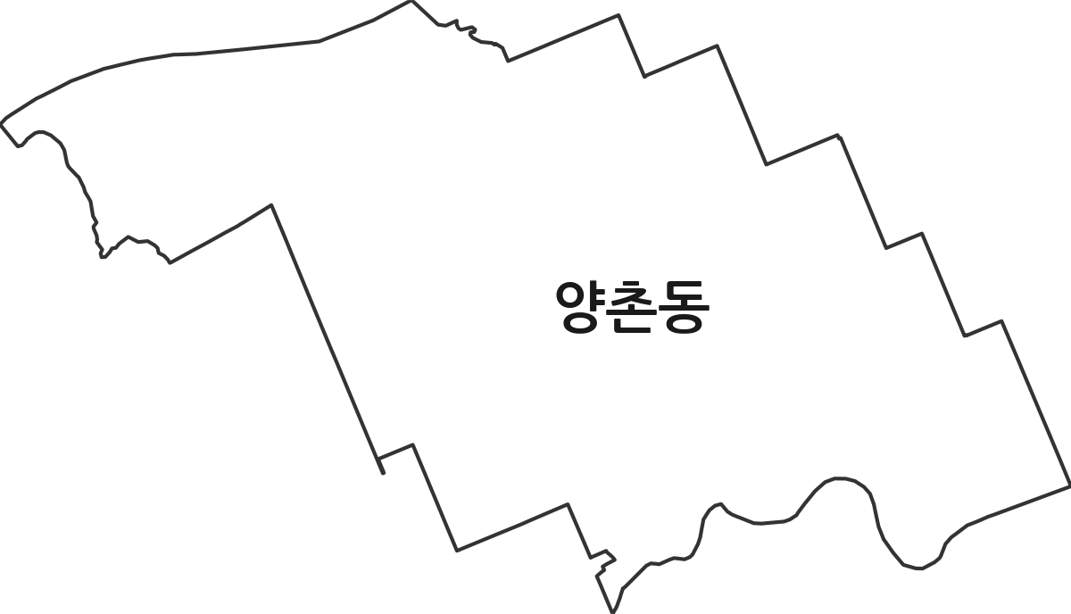 광주광역시 남구 양촌동 법정동 행정구역 경계 지도