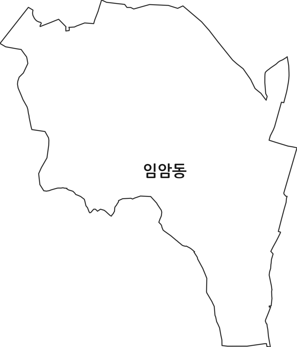 광주광역시 남구 임암동 법정동 행정구역 경계 지도