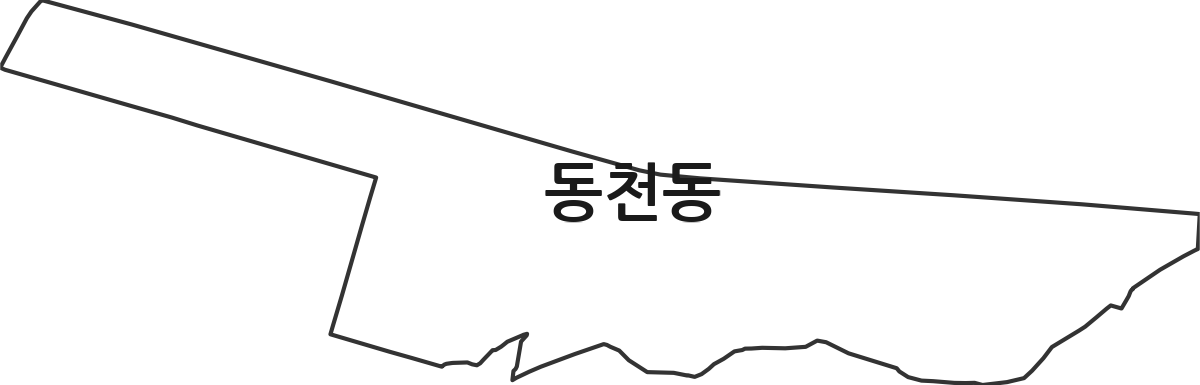 광주광역시 서구 동천동 행정동 행정구역 경계 지도