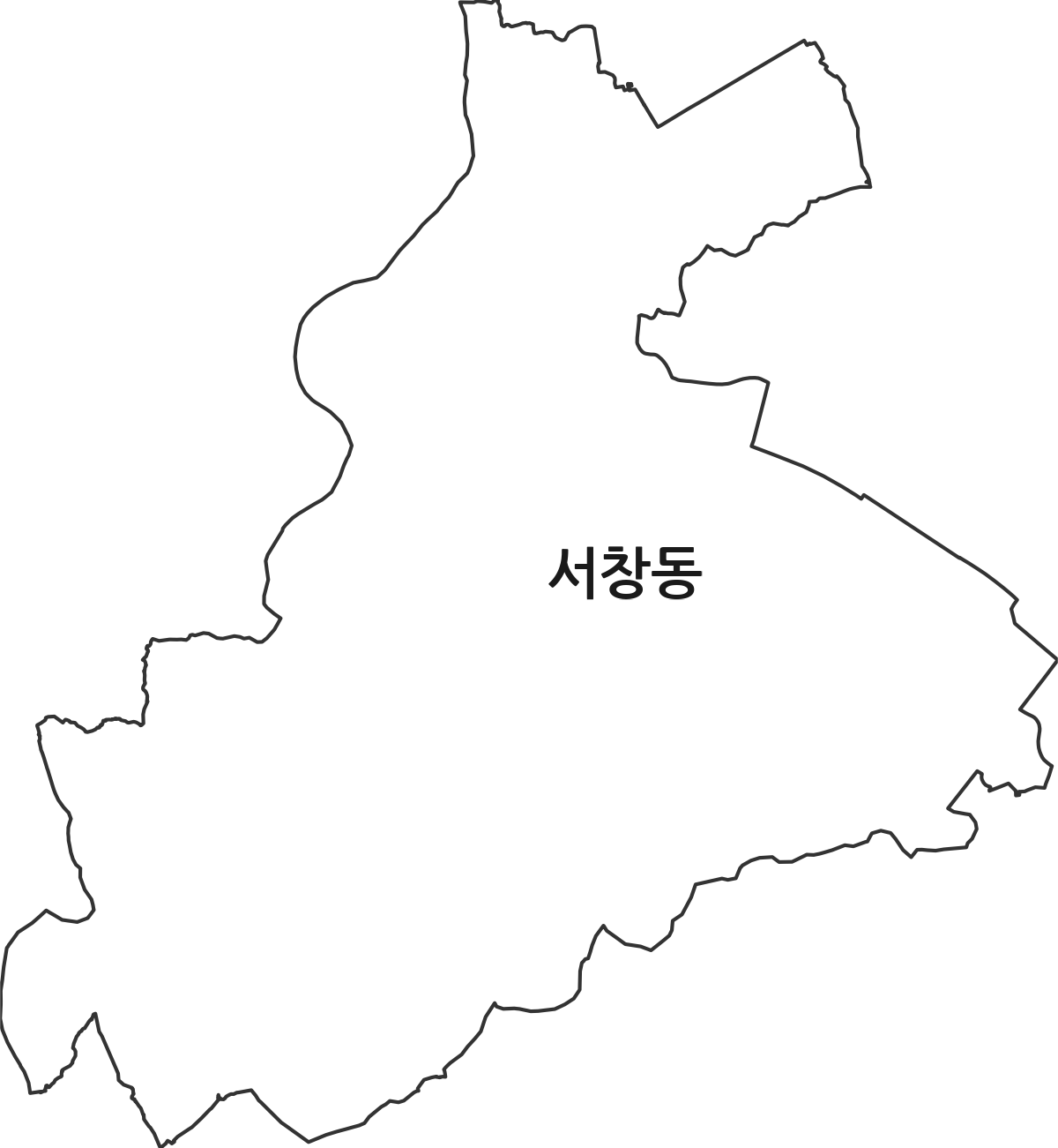 광주광역시 서구 서창동 행정동 행정구역 경계 지도