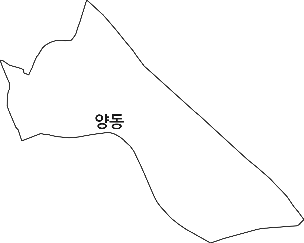 광주광역시 서구 양동 행정동 행정구역 경계 지도