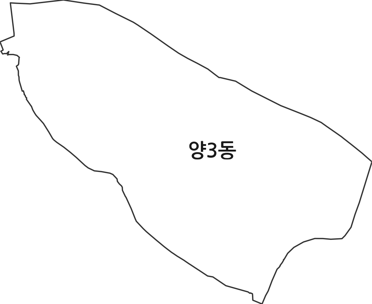 광주광역시 서구 양3동 행정동 행정구역 경계 지도