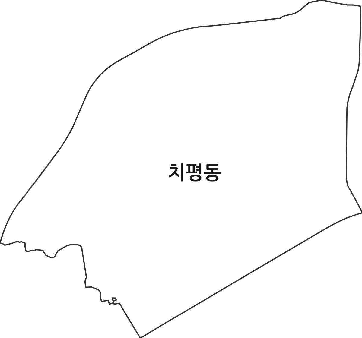 광주광역시 서구 치평동 행정동 행정구역 경계 지도