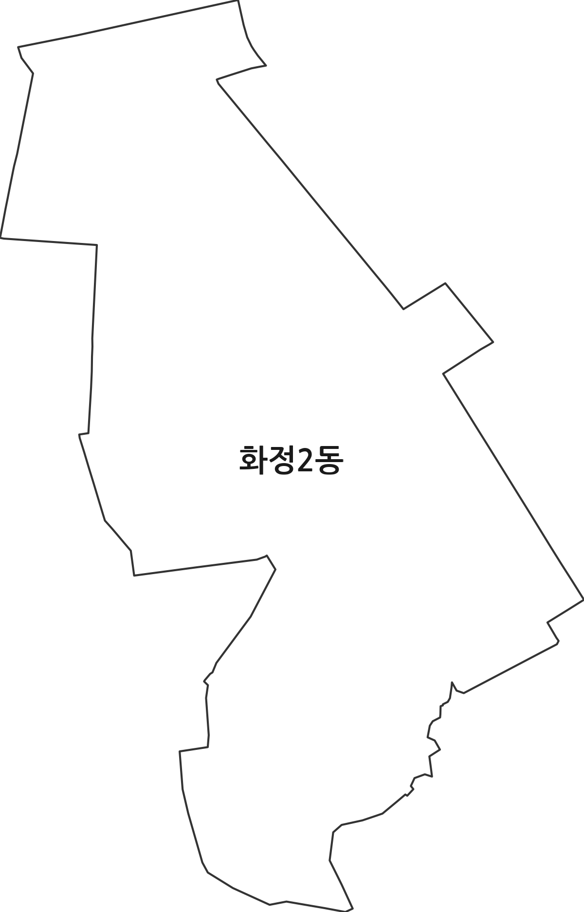 광주광역시 서구 화정2동 행정동 행정구역 경계 지도