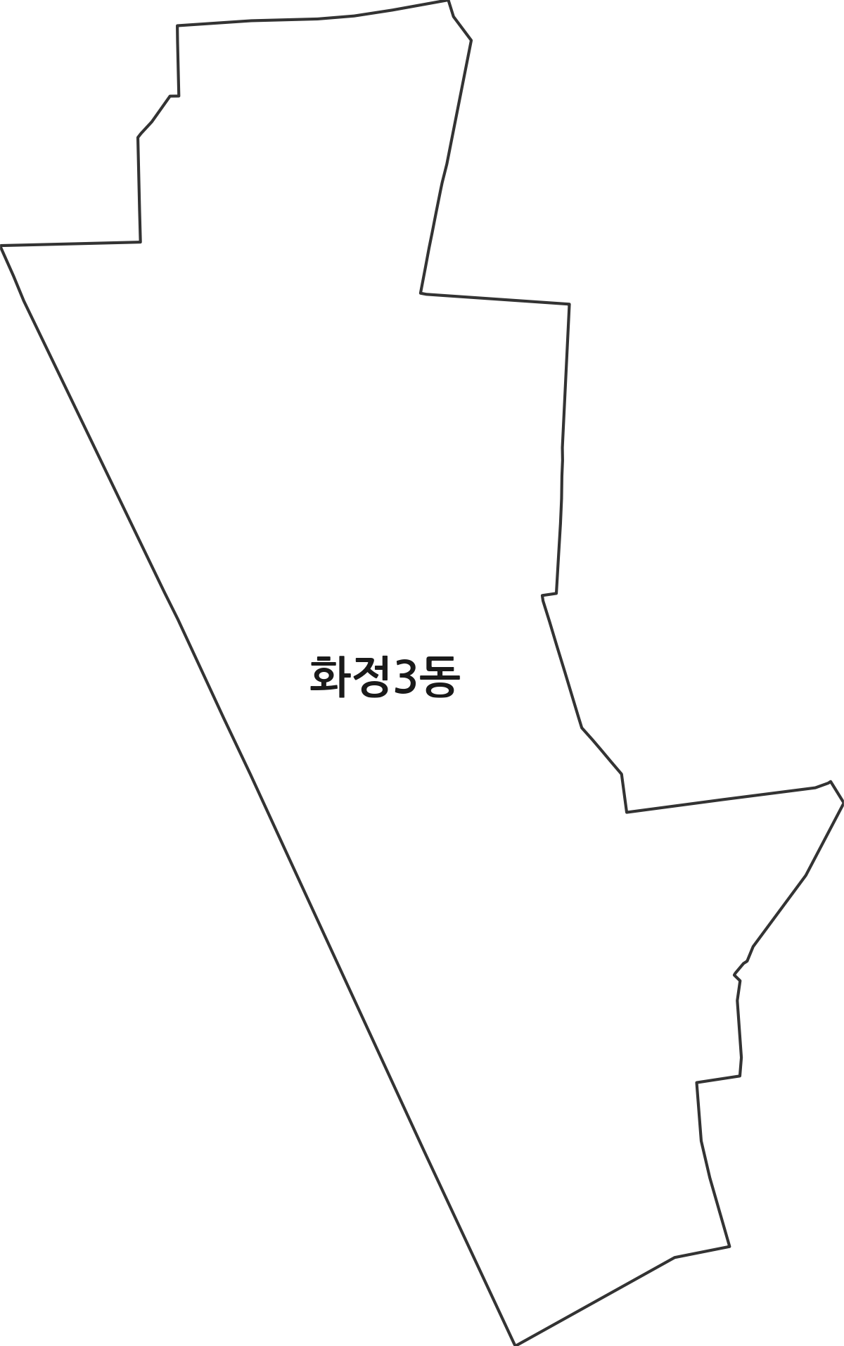 광주광역시 서구 화정3동 행정동 행정구역 경계 지도