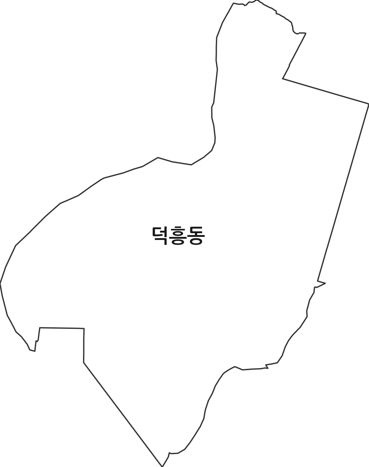 광주광역시 서구 덕흥동 법정동 행정구역 경계 지도