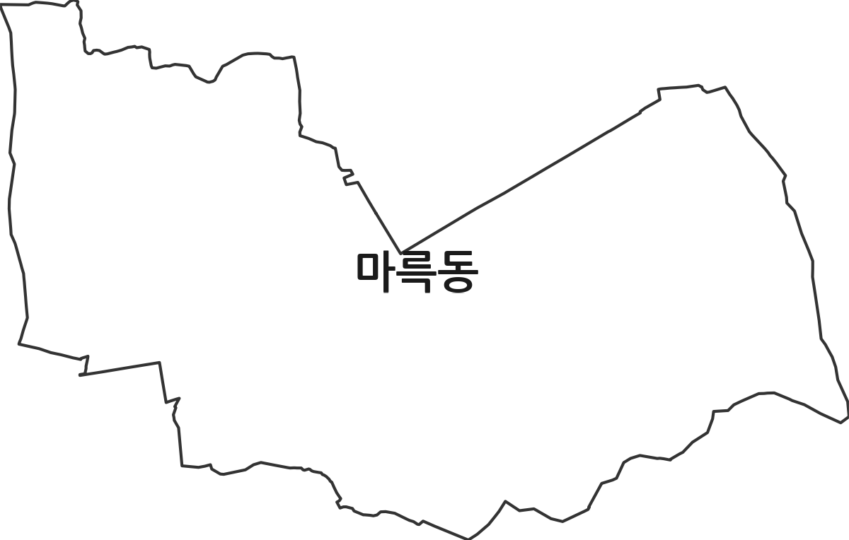 광주광역시 서구 마륵동 법정동 행정구역 경계 지도