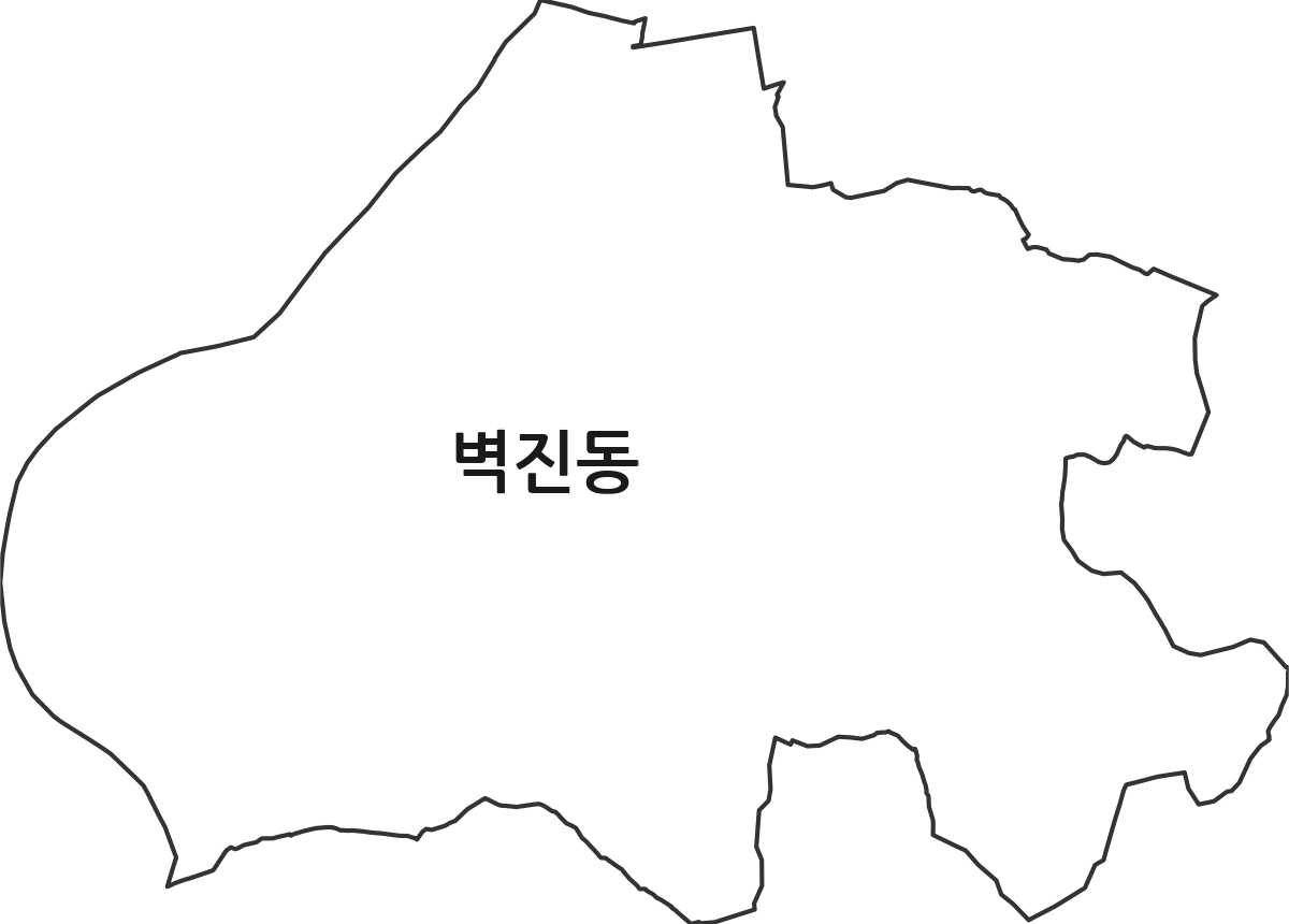 광주광역시 서구 벽진동 법정동 행정구역 경계 지도