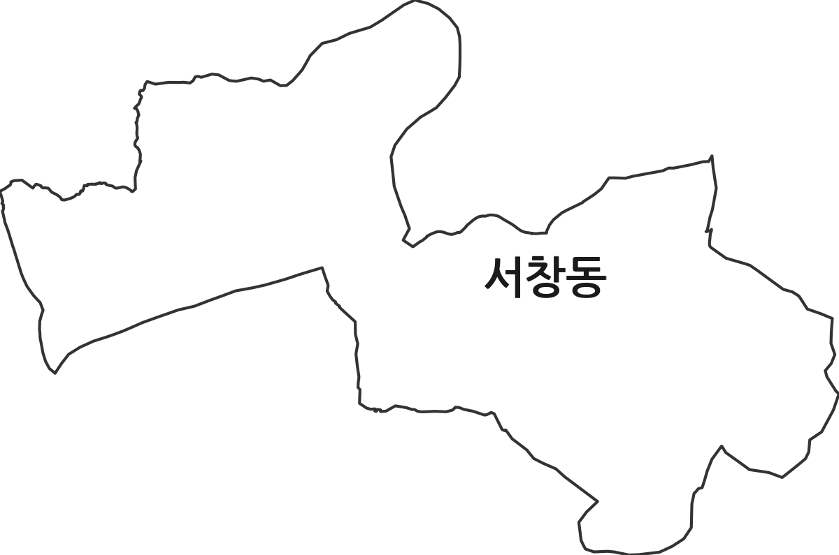 광주광역시 서구 서창동 법정동 행정구역 경계 지도
