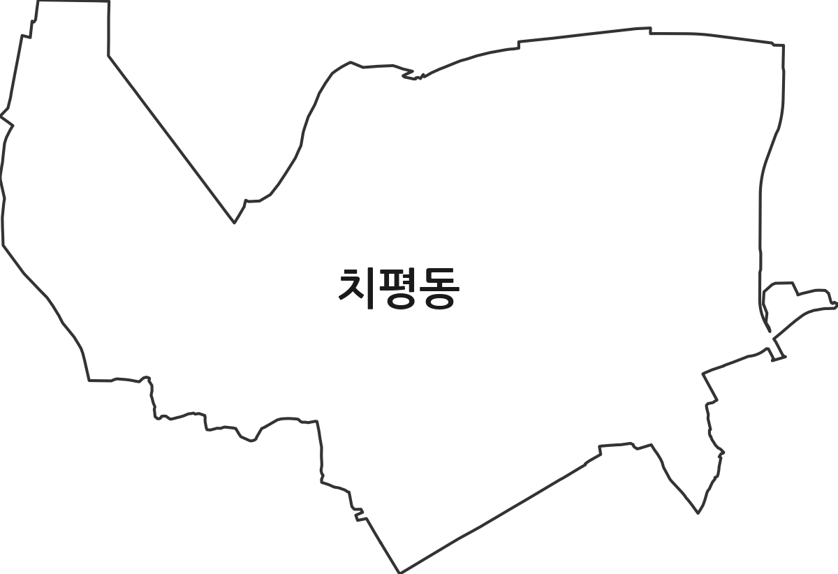광주광역시 서구 치평동 법정동 행정구역 경계 지도