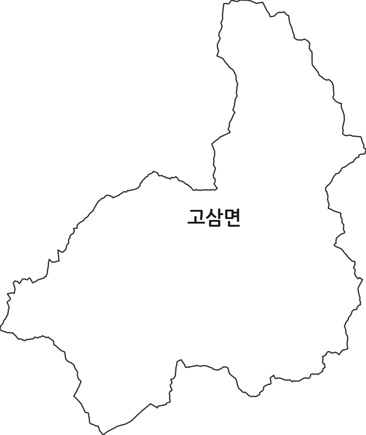 경기도 안성시 고삼면 행정동 행정구역 경계 지도