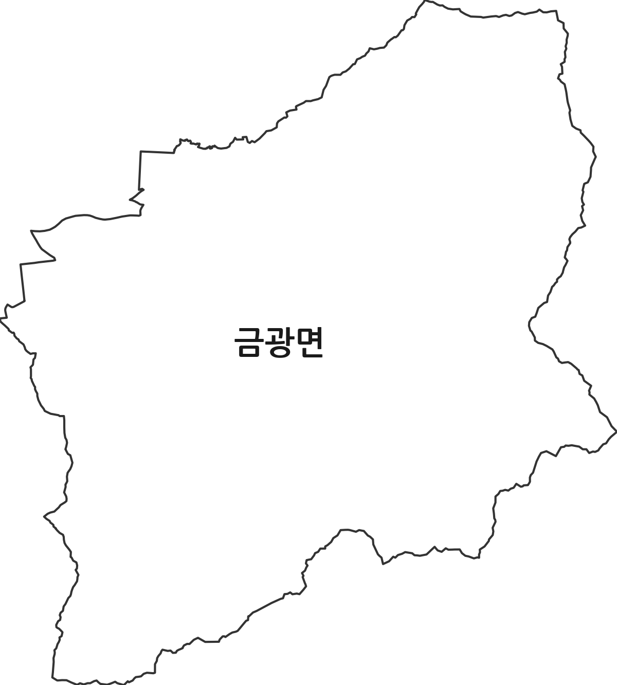 경기도 안성시 금광면 행정동 행정구역 경계 지도