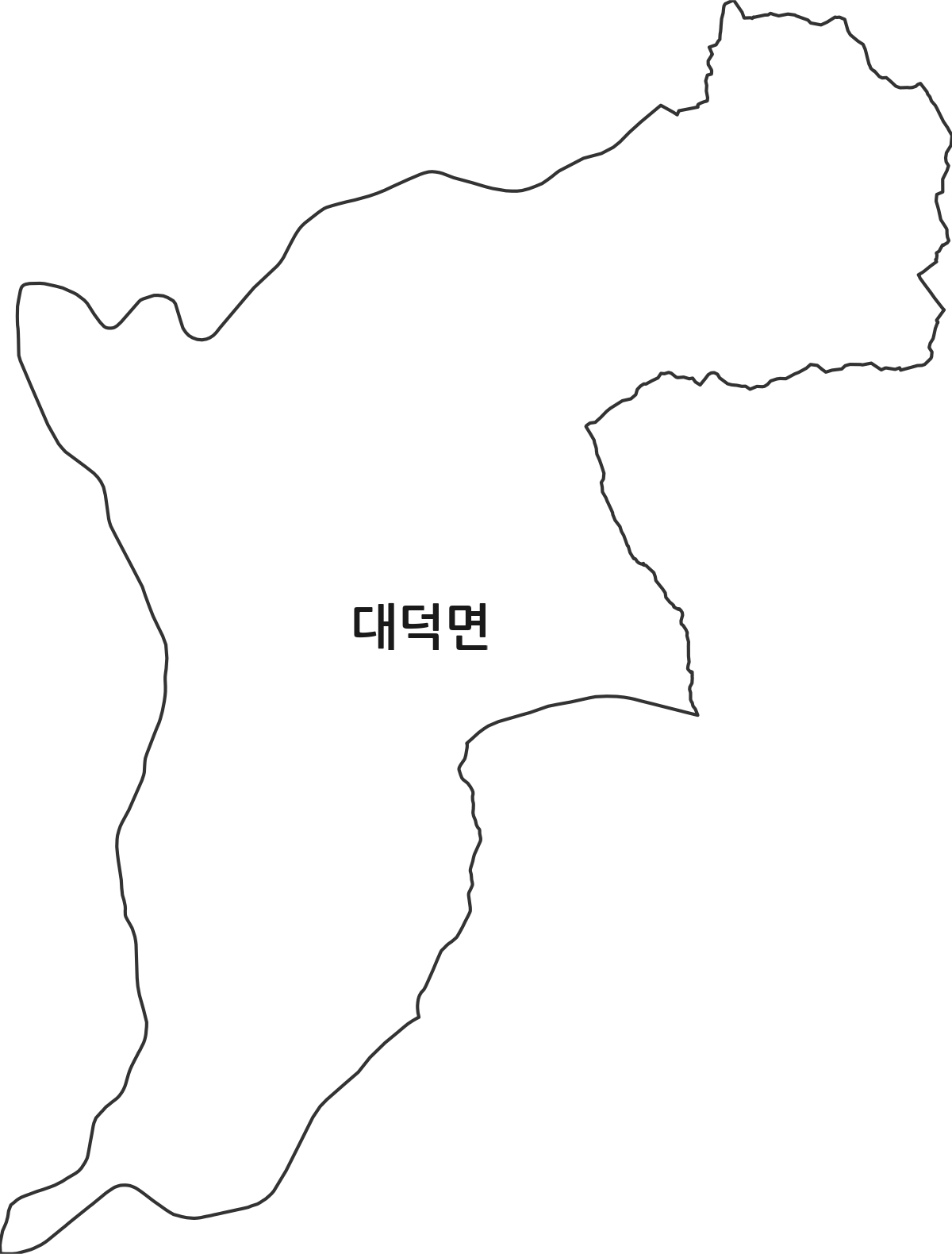 경기도 안성시 대덕면 행정동 행정구역 경계 지도