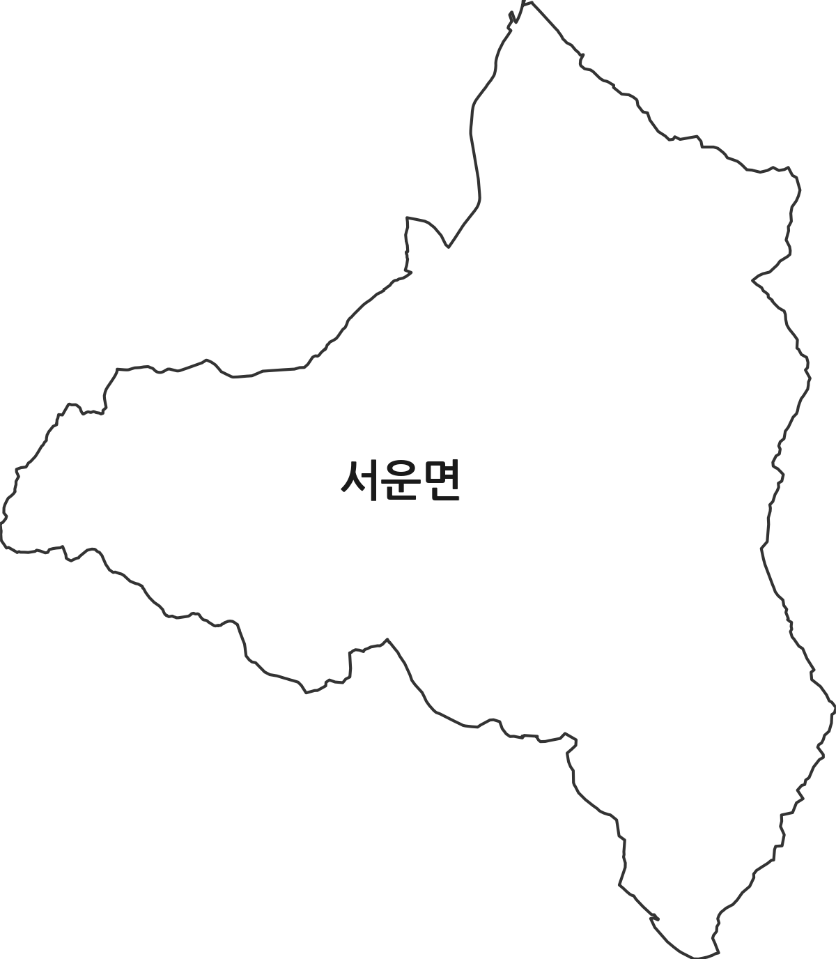경기도 안성시 서운면 행정동 행정구역 경계 지도
