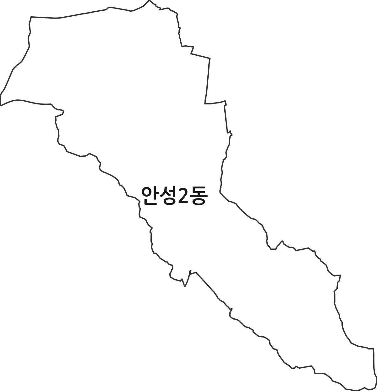 경기도 안성시 안성2동 행정동 행정구역 경계 지도