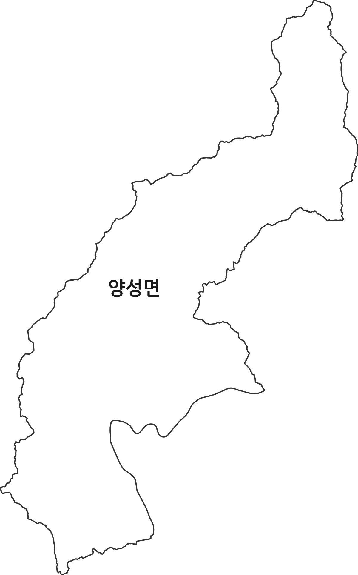 경기도 안성시 양성면 행정동 행정구역 경계 지도