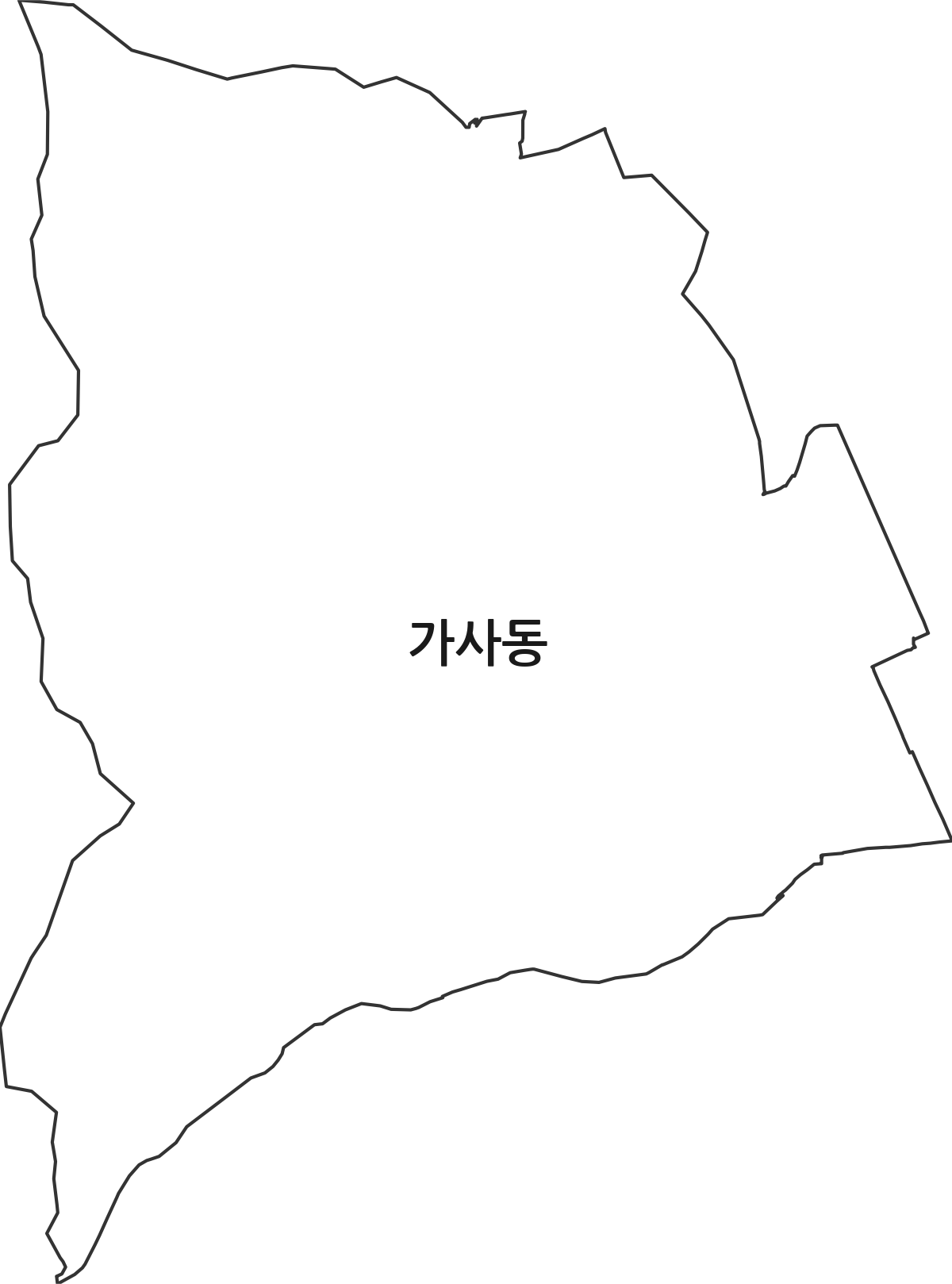 경기도 안성시 가사동 법정동 행정구역 경계 지도