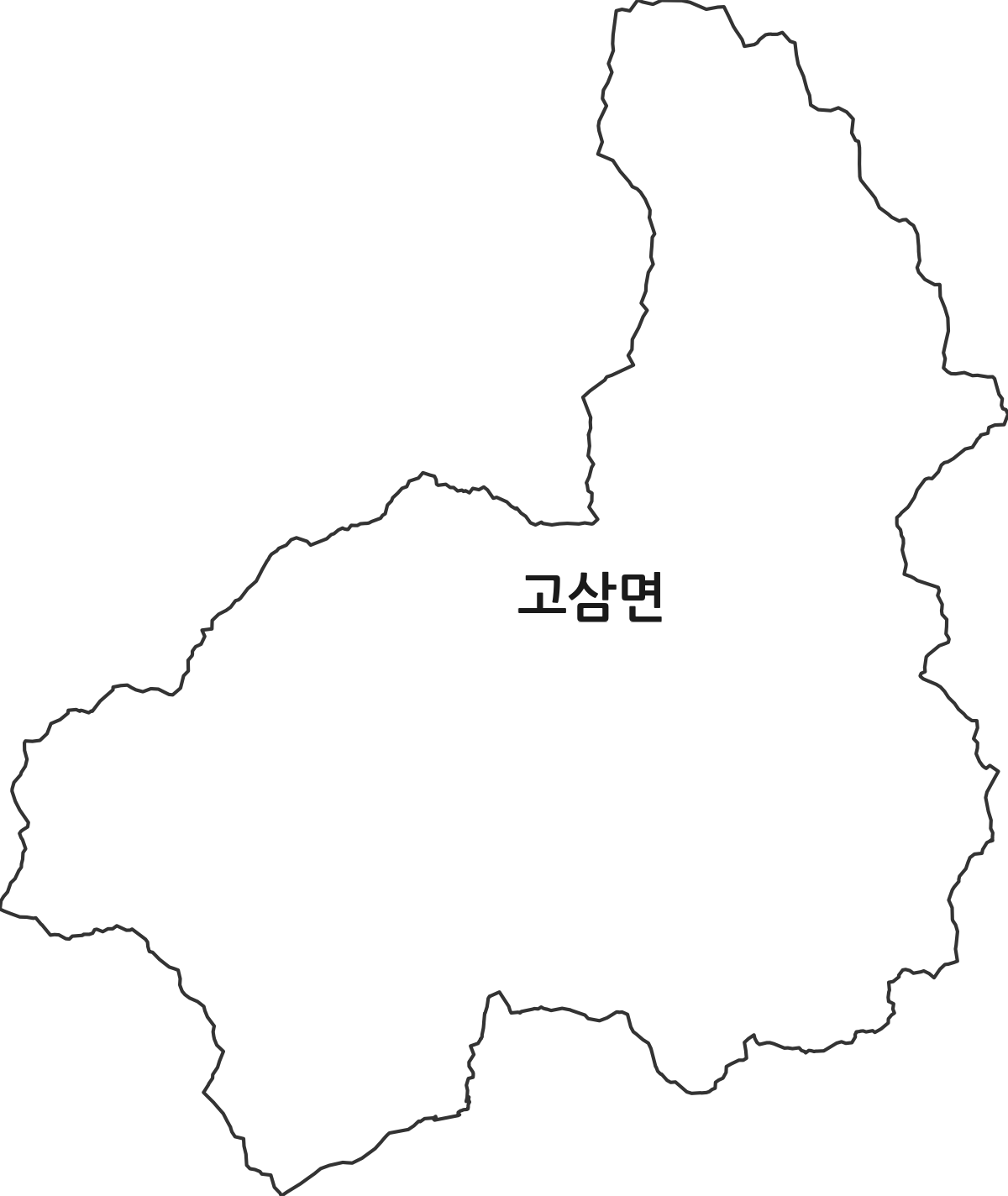 경기도 안성시 고삼면 법정동 행정구역 경계 지도