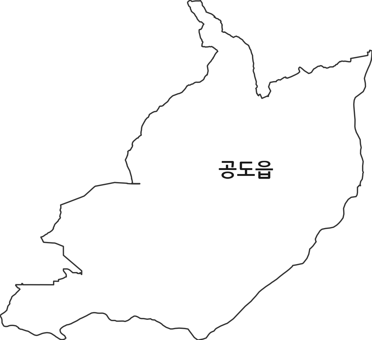 경기도 안성시 공도읍 법정동 행정구역 경계 지도