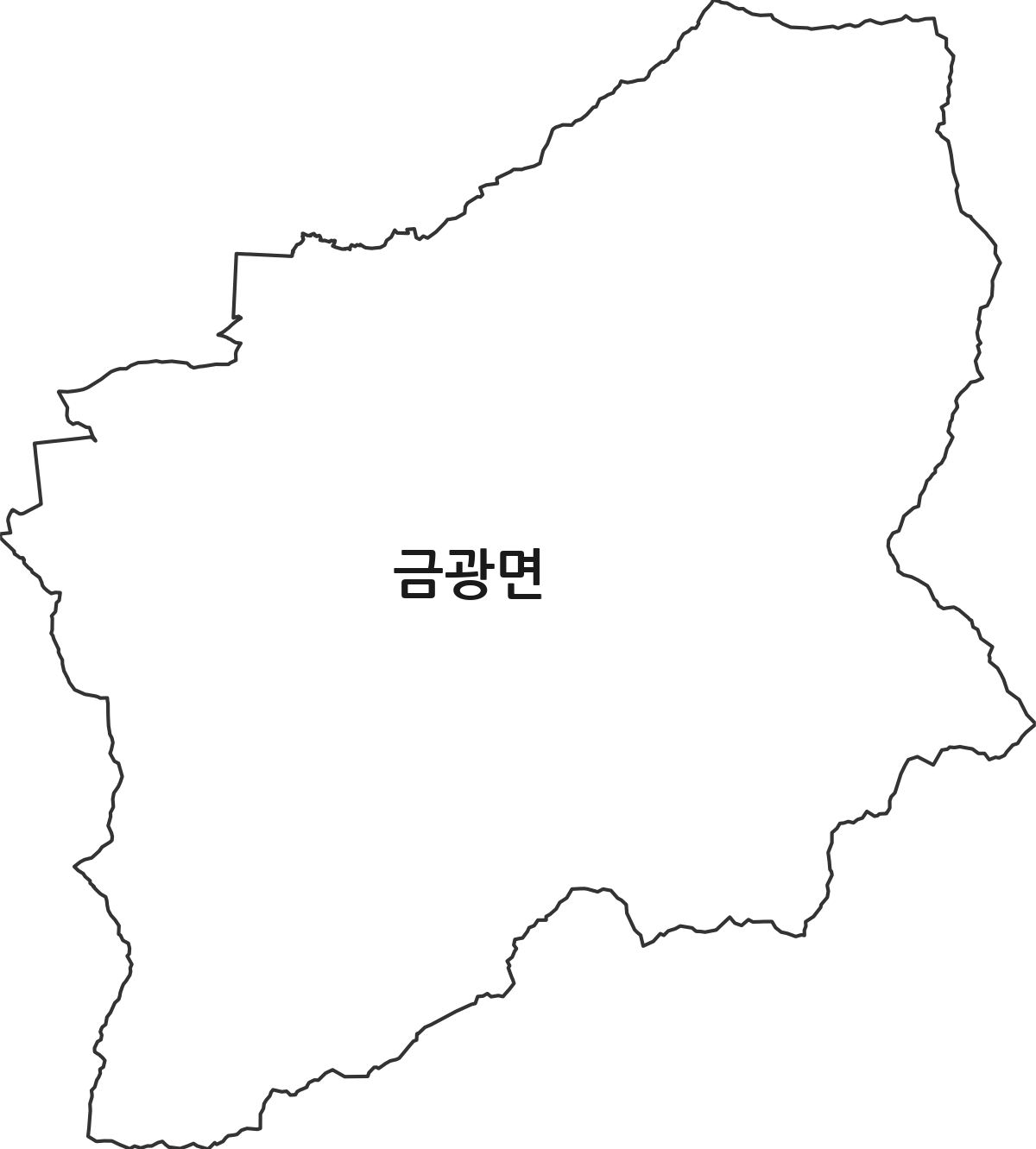 경기도 안성시 금광면 법정동 행정구역 경계 지도