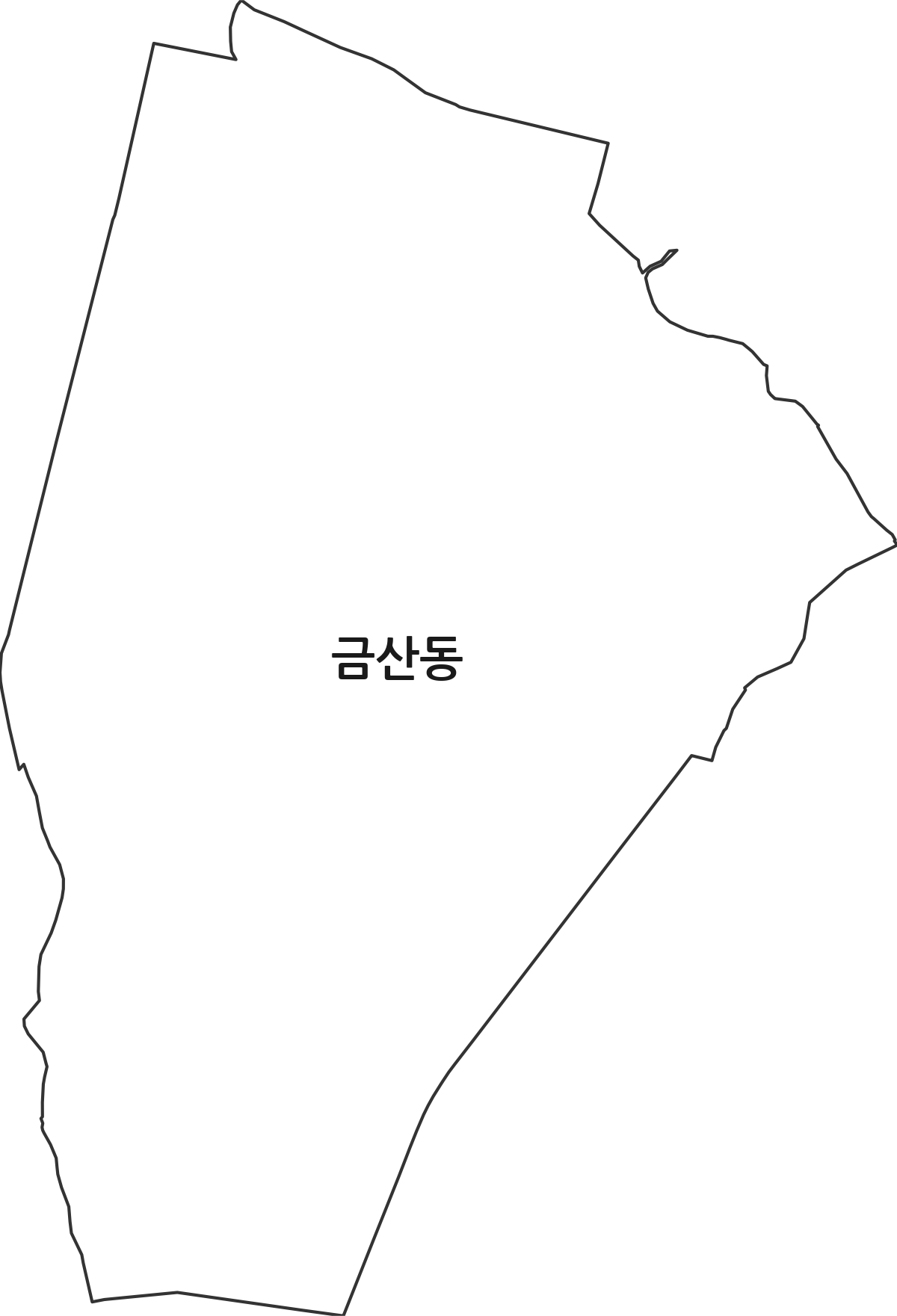 경기도 안성시 금산동 법정동 행정구역 경계 지도