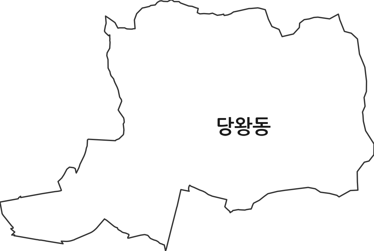 경기도 안성시 당왕동 법정동 행정구역 경계 지도