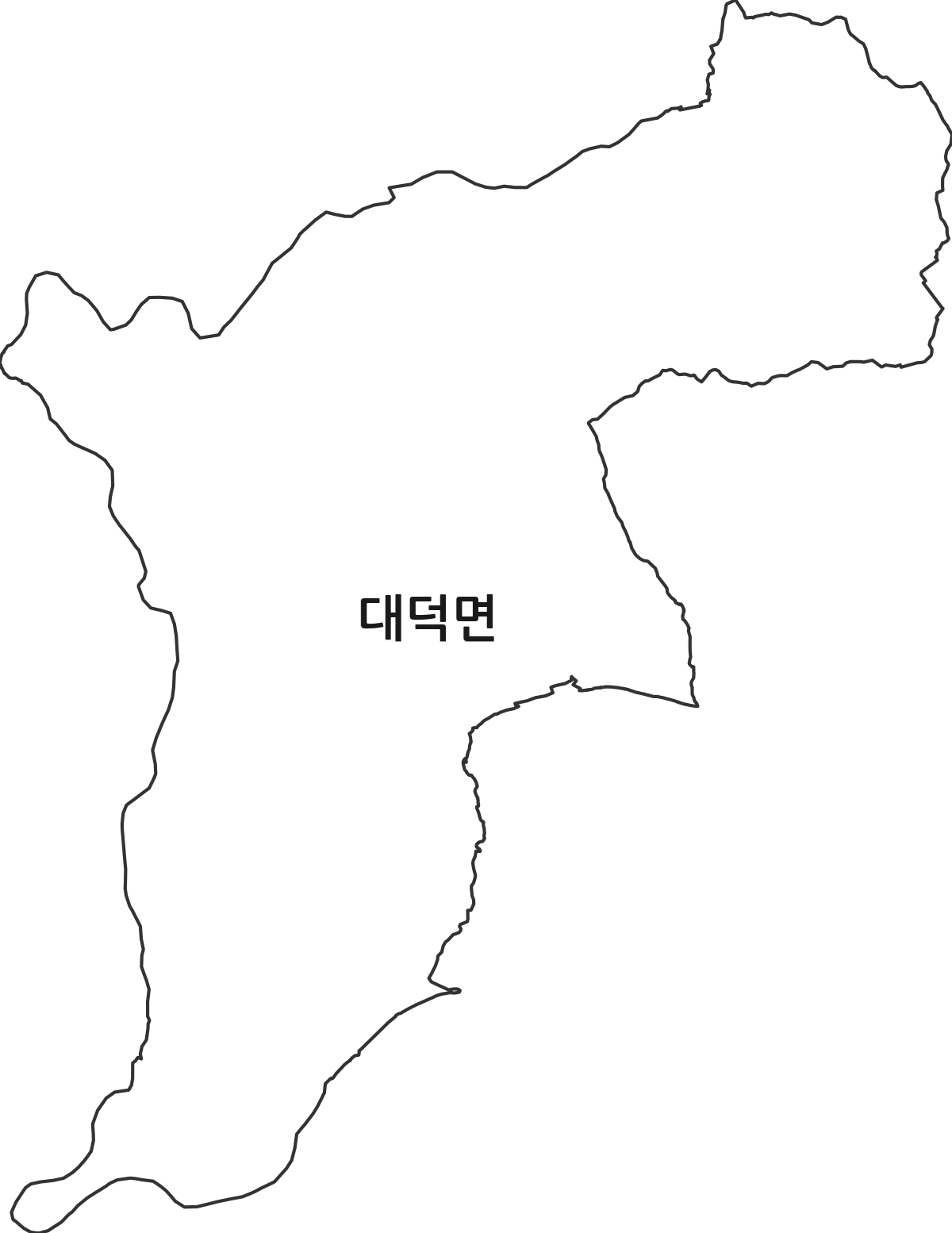경기도 안성시 대덕면 법정동 행정구역 경계 지도
