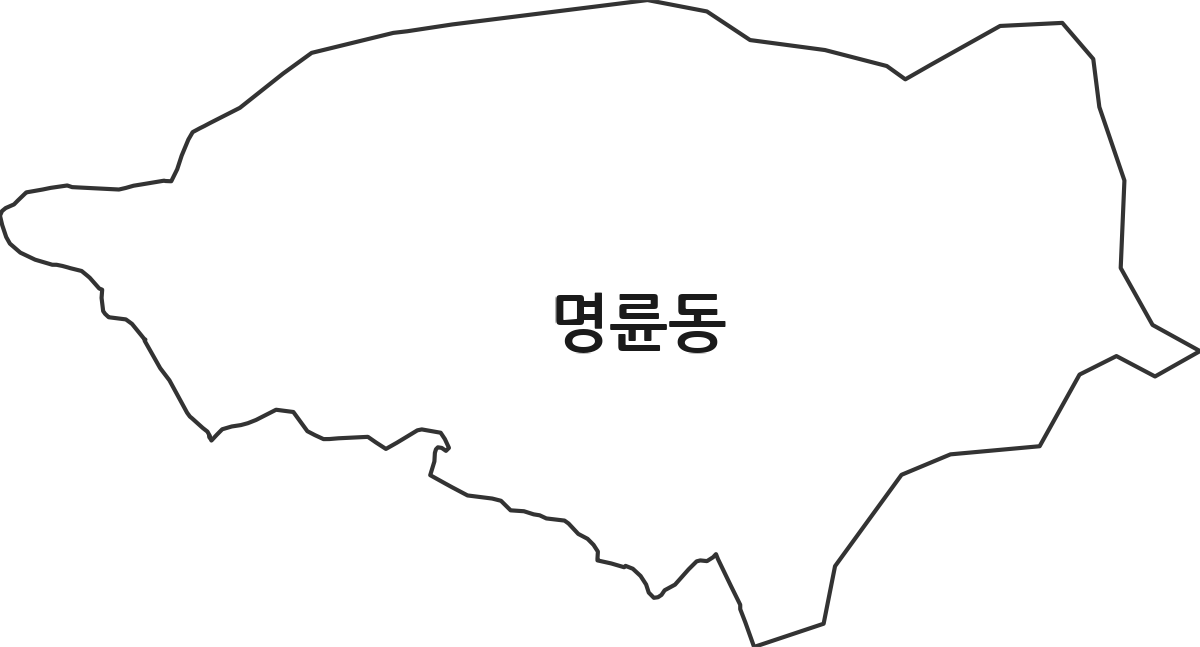 경기도 안성시 명륜동 법정동 행정구역 경계 지도