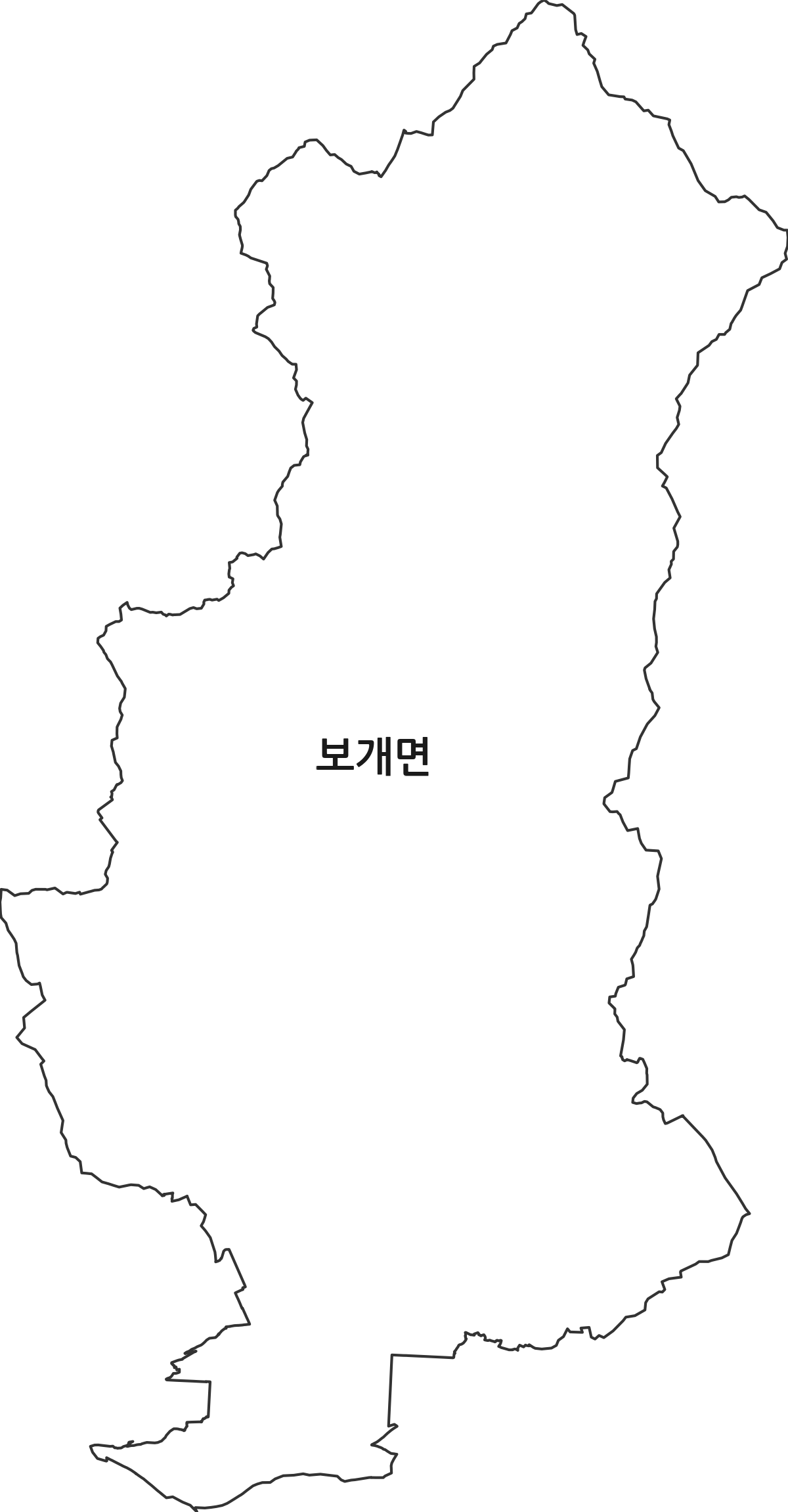 경기도 안성시 보개면 법정동 행정구역 경계 지도