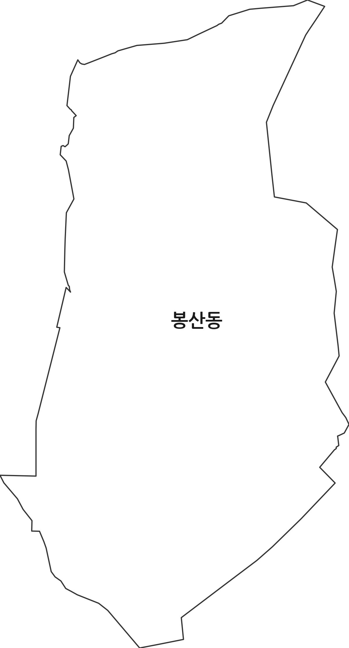 경기도 안성시 봉산동 법정동 행정구역 경계 지도
