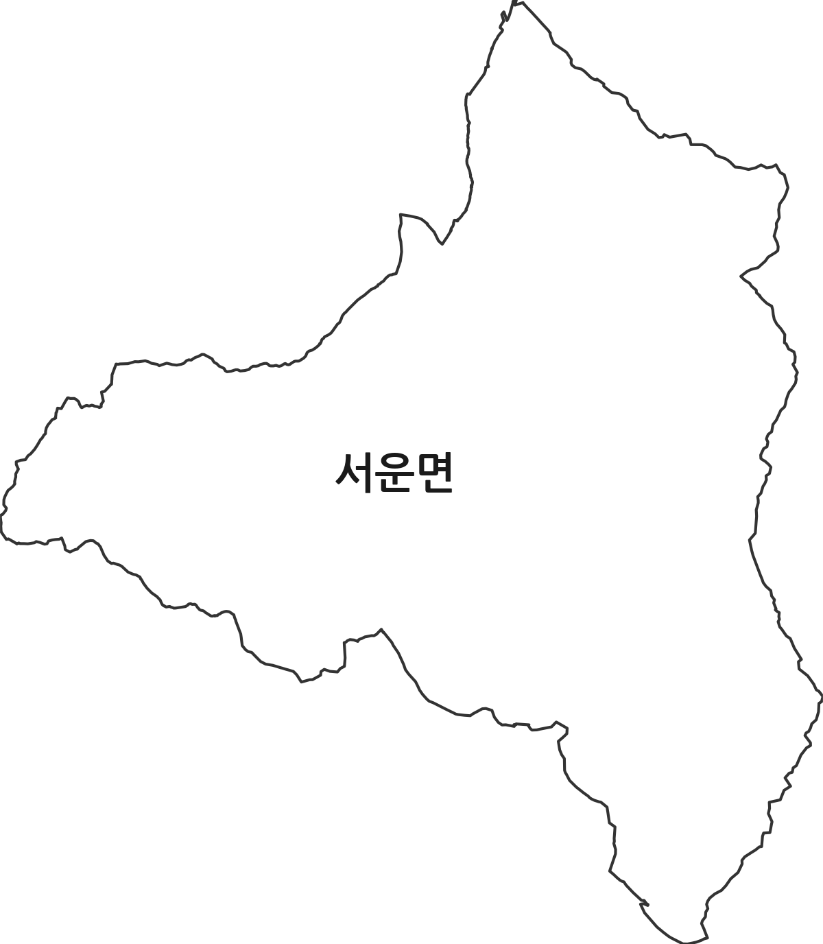 경기도 안성시 서운면 법정동 행정구역 경계 지도