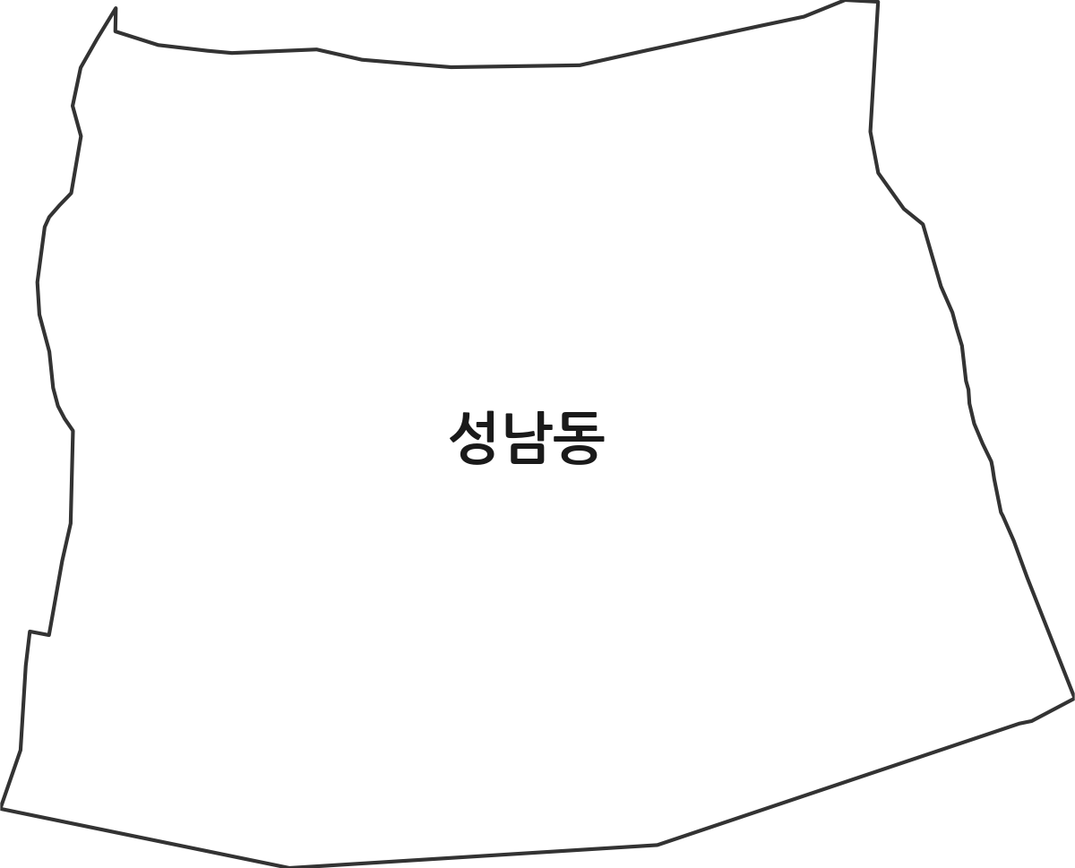 경기도 안성시 성남동 법정동 행정구역 경계 지도