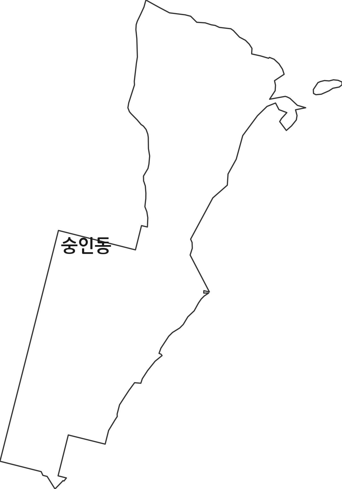 경기도 안성시 숭인동 법정동 행정구역 경계 지도