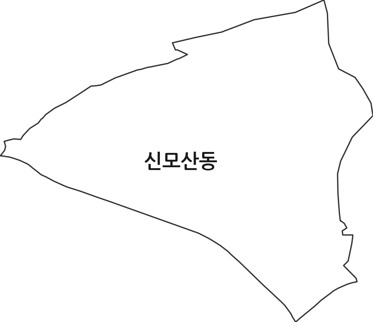 경기도 안성시 신모산동 법정동 행정구역 경계 지도
