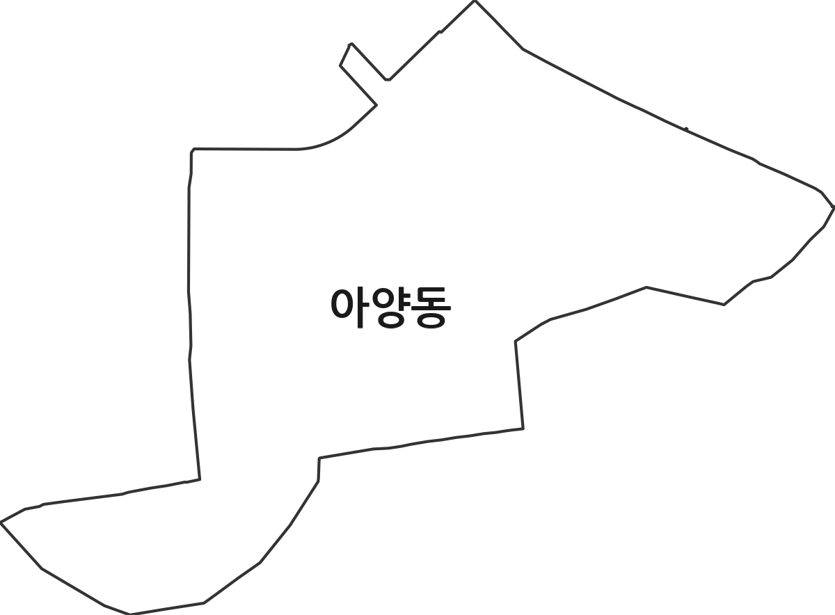 경기도 안성시 아양동 법정동 행정구역 경계 지도