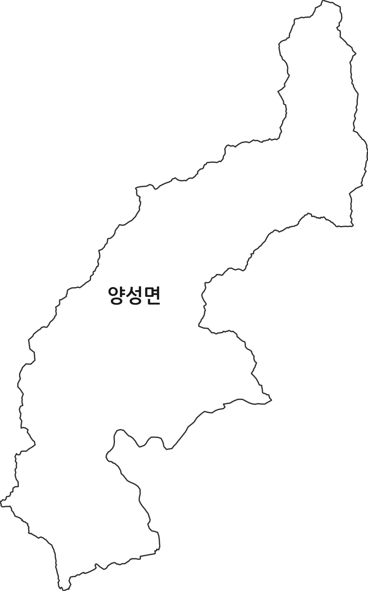 경기도 안성시 양성면 법정동 행정구역 경계 지도