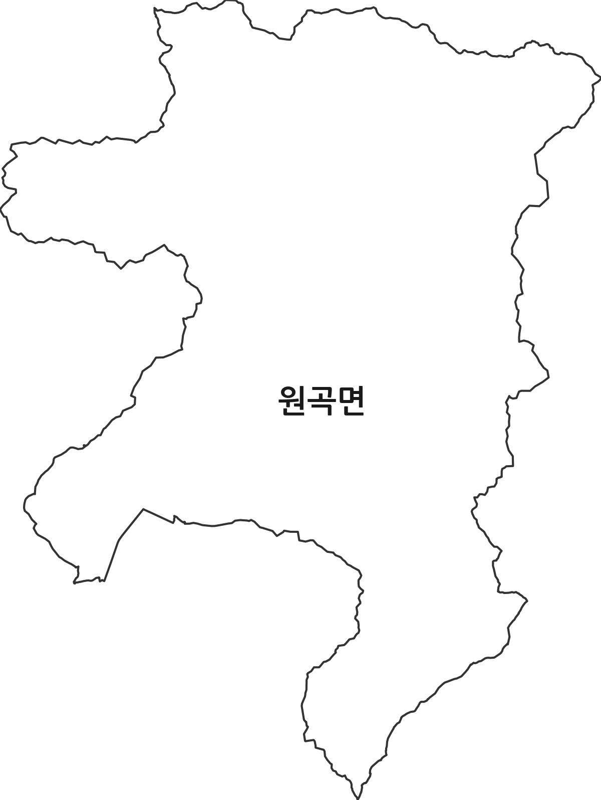 경기도 안성시 원곡면 법정동 행정구역 경계 지도