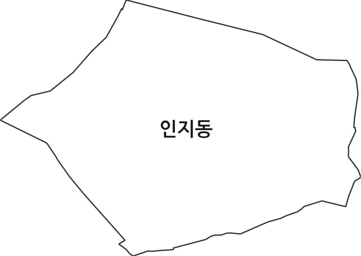 경기도 안성시 인지동 법정동 행정구역 경계 지도