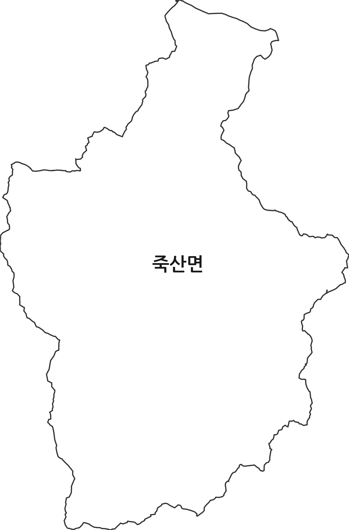 경기도 안성시 죽산면 법정동 행정구역 경계 지도
